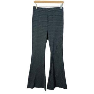 Bear Dance Black and Grey Houndstooth Flared Pants Women's Size L